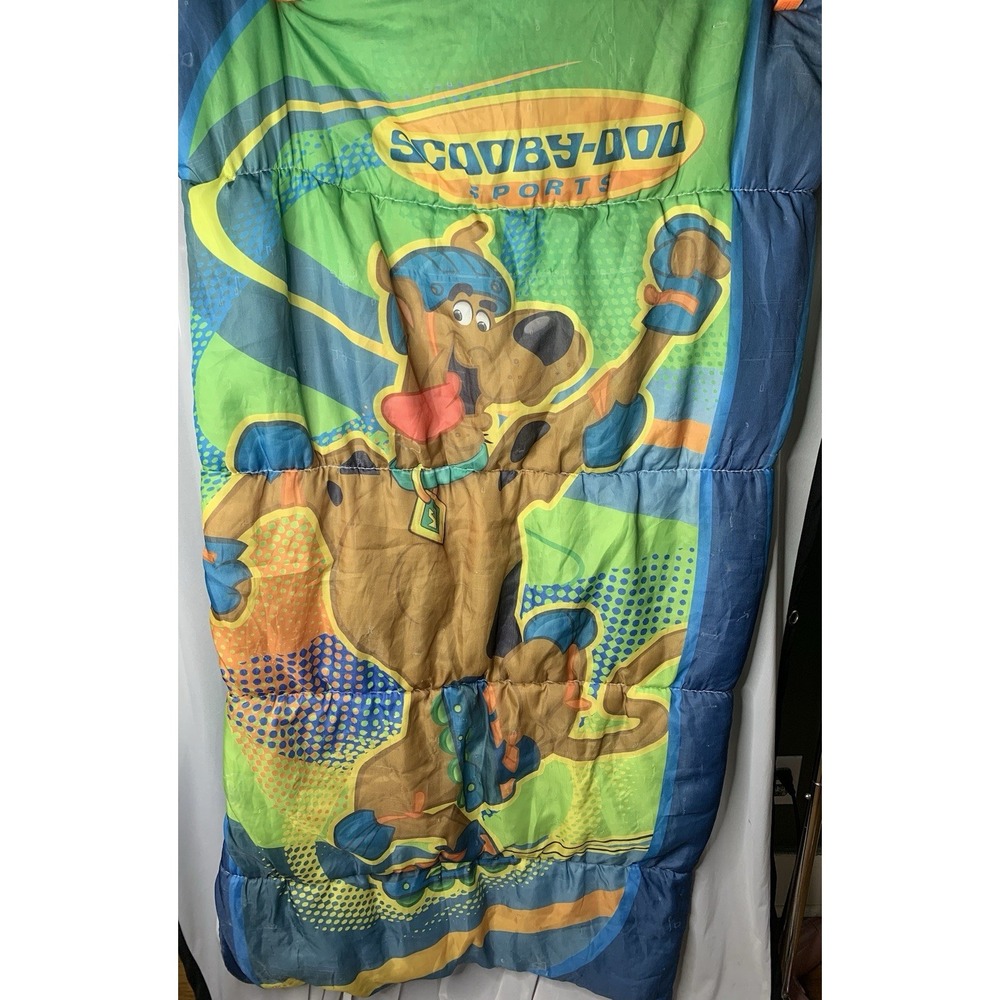 Vintage 90s Scooby Doo Hanna-Barbera Kid's Sleeping Bag Blanket Youth 1999 USA